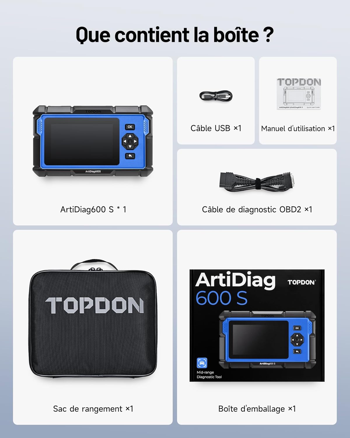 ArtiDiag600S Valise Diagnostic Auto OBD2